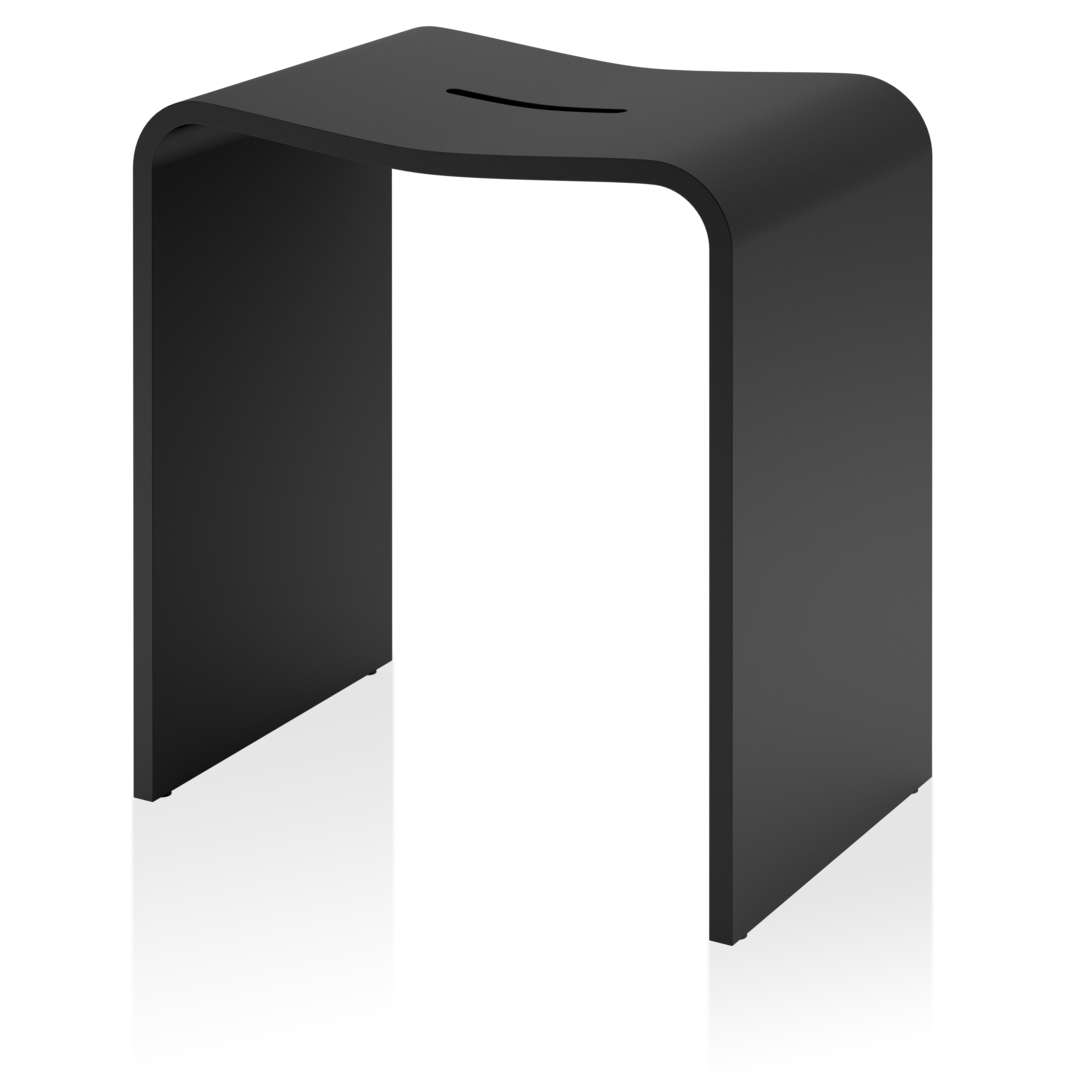 Decor Walther Duschhocker STONE STOOL - Farbe schwarz.